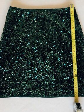 H&M Dark Green Sequin Mini Skirt